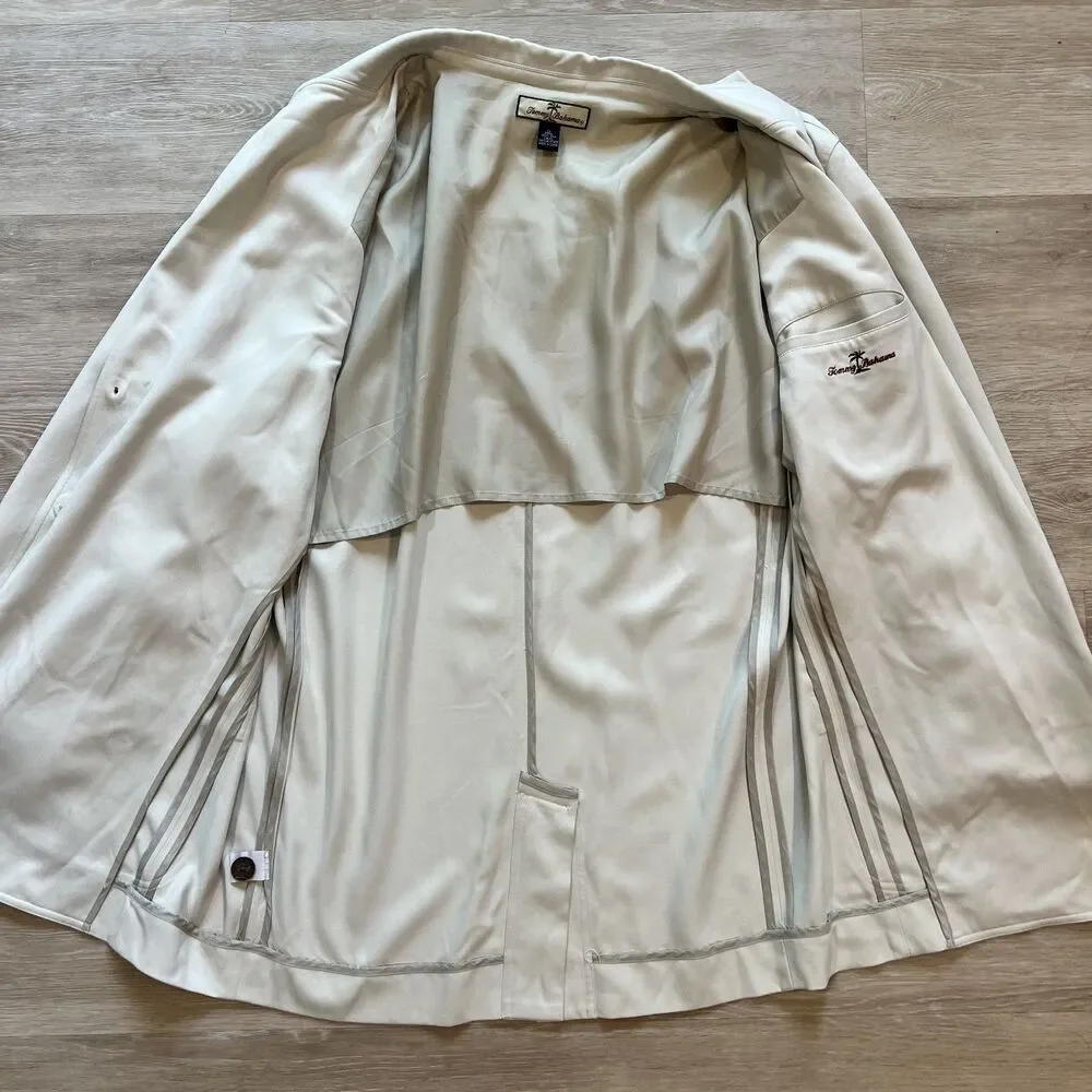 Tommy Bahama Khaki Silk Blazer Sports Coat-Size XL